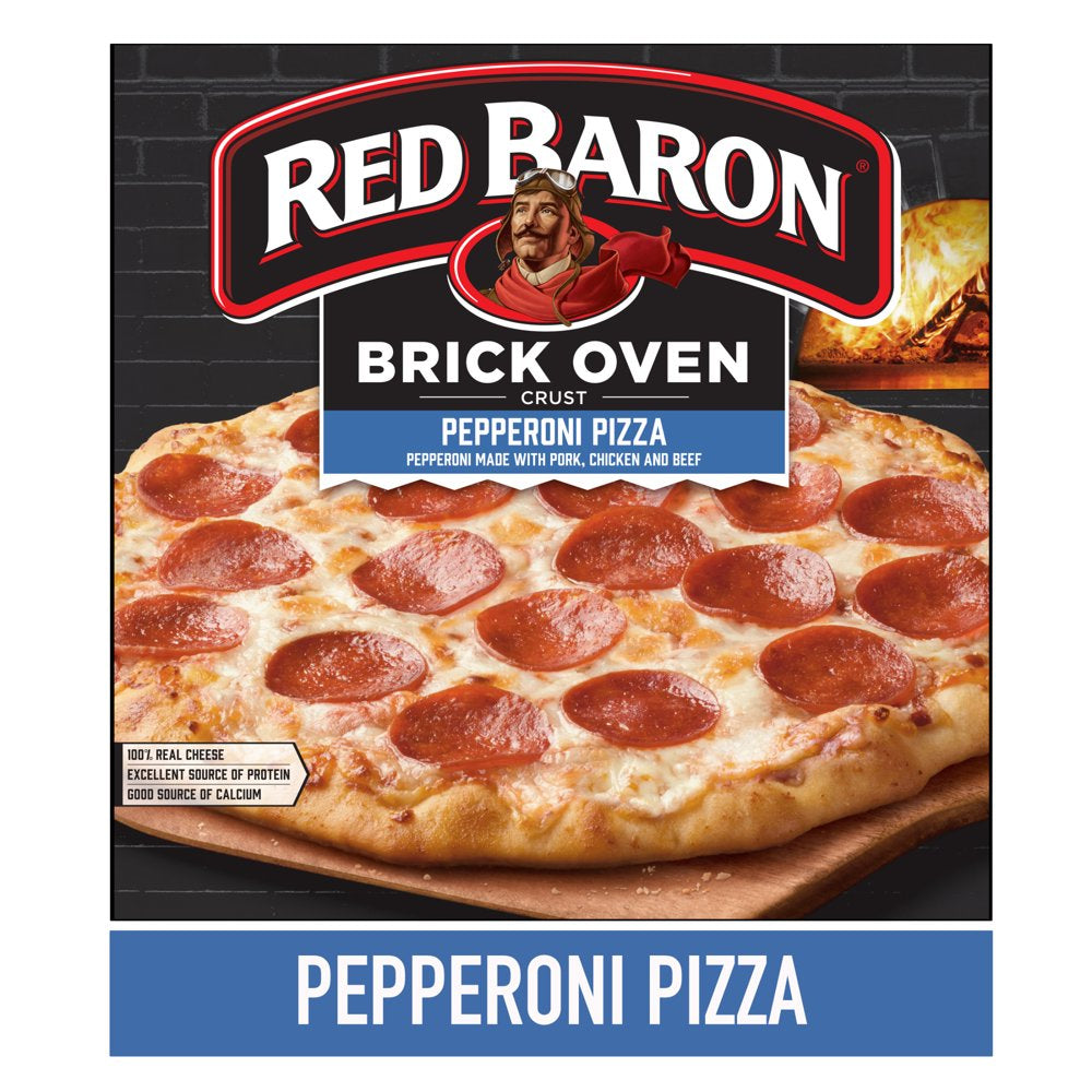 Red Baron Frozen Pizza Brick Oven Pepperoni, 17.89 Oz