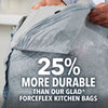 Glad Forceflex Maxstrength 13 Gallon Tall Kitchen Drawstring Trash Bags, Gain Original, 40 Bags