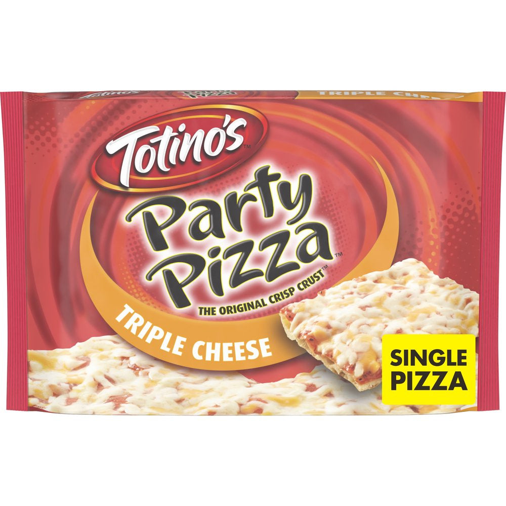 Totino'S Party Pizza, Triple Cheese Flavored, Frozen Snacks, 9.8 Oz, 1 Ct