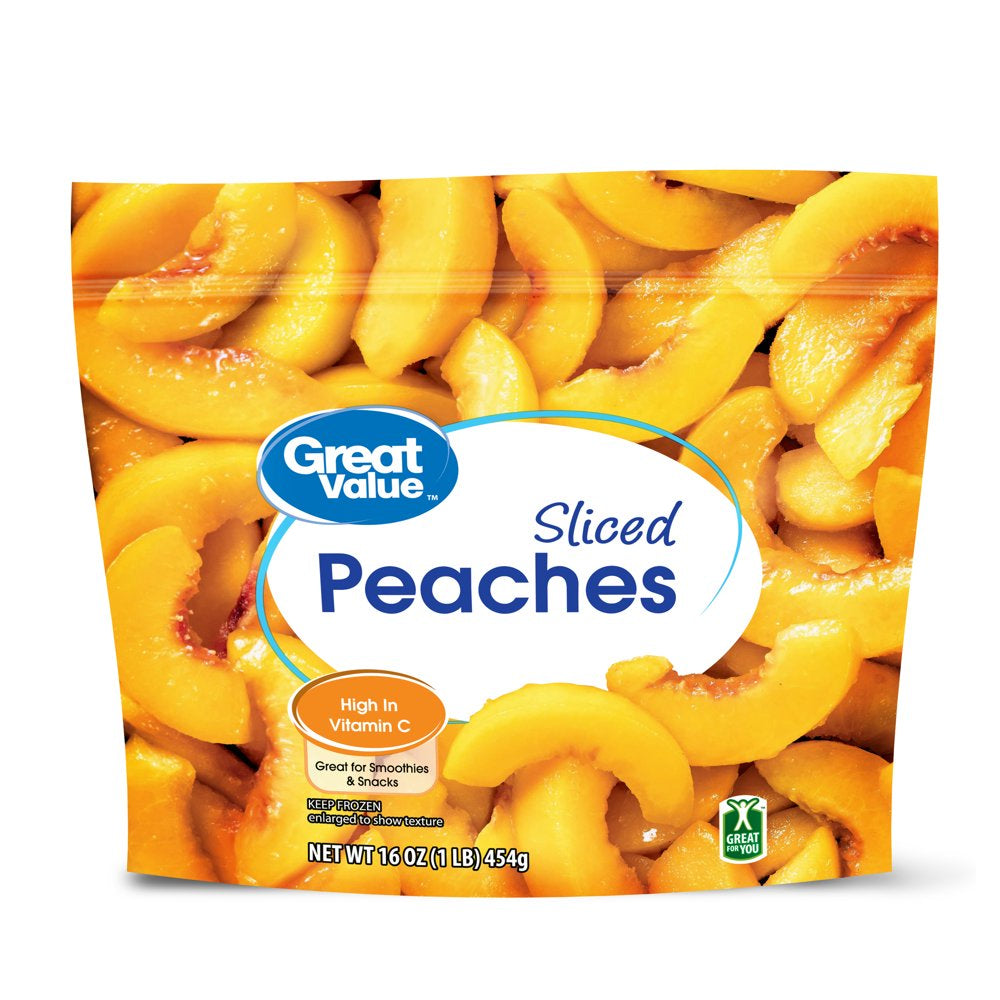 Great Value Frozen Sliced Peaches, 16 Oz