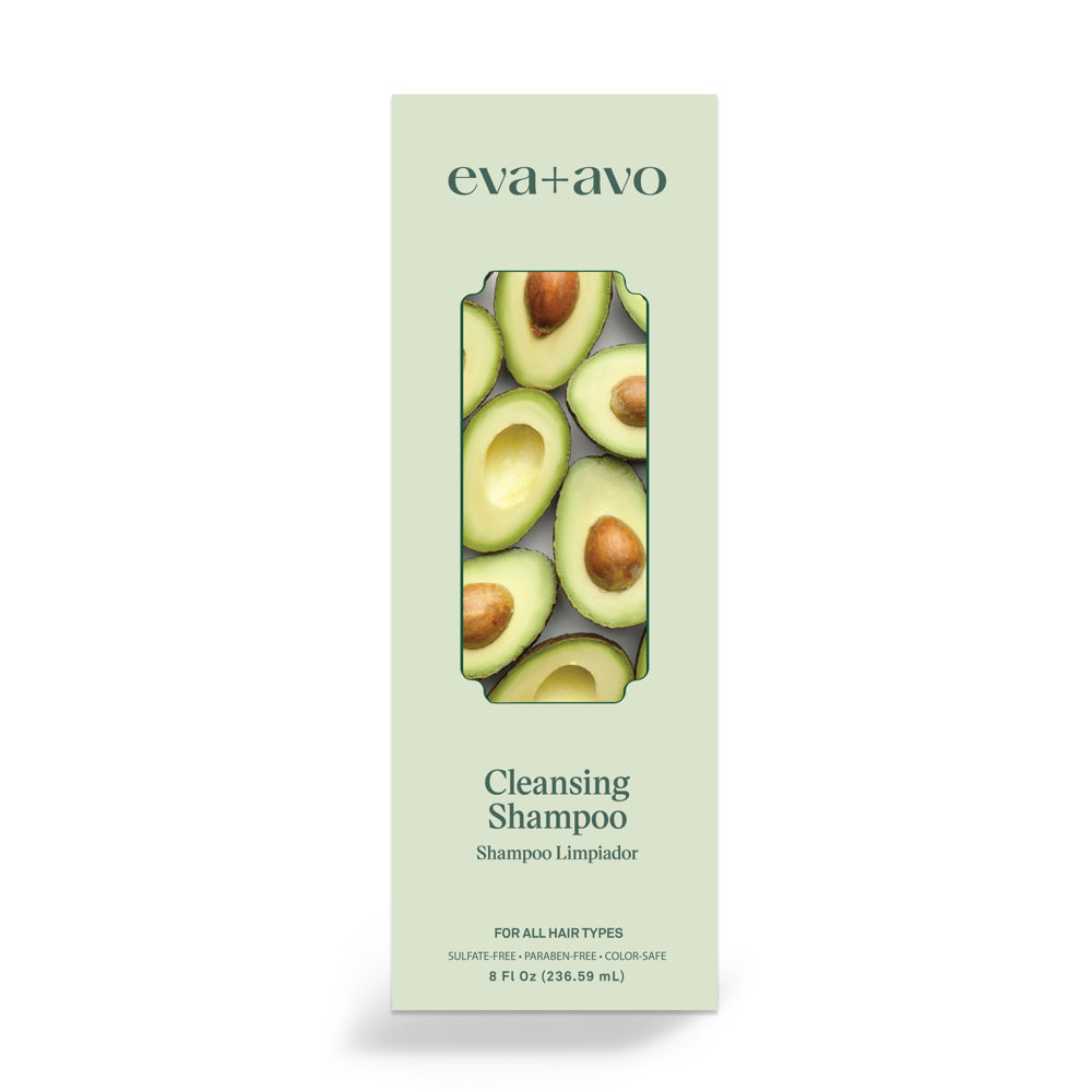 Eva+Avo Sulfate Free Shampoo with Avocado Oil, All Hair Types, 8 Fl Oz