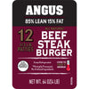 All Natural* 85% Lean/15% Fat Angus Ground Beef Steak Burgers, 12 Count, 4 Lb Tray