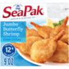 Seapak Jumbo Butterfly Shrimp with Crispy Breading, Easy to Bake, Frozen, 9 Oz