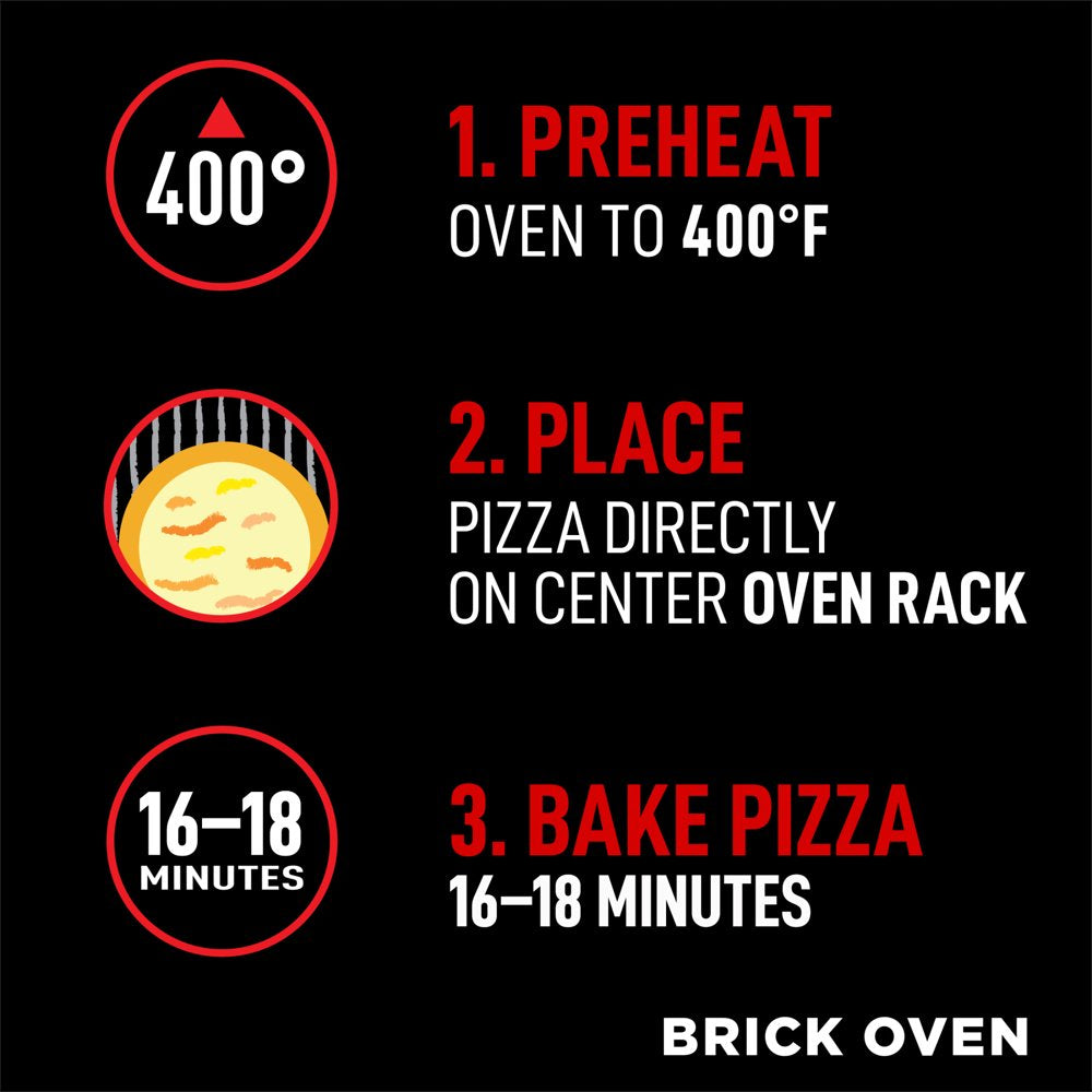 Red Baron Frozen Pizza Brick Oven Cheese Trio, 17.82 Oz