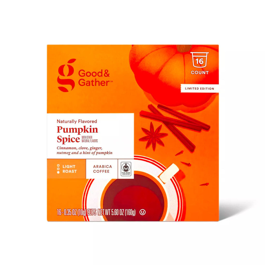 Naturally Flavored Pumpkin Spice Light Roast Coffee - 16ct Single Serve Pods - Good & Gather