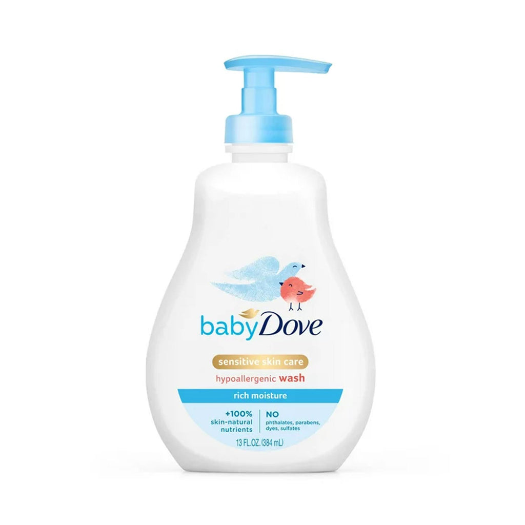 Baby Dove Sensitive Skin Care Liquid Baby Body Wash Rich Moisture, Hypoallergenic and Tear-Free, 13 oz