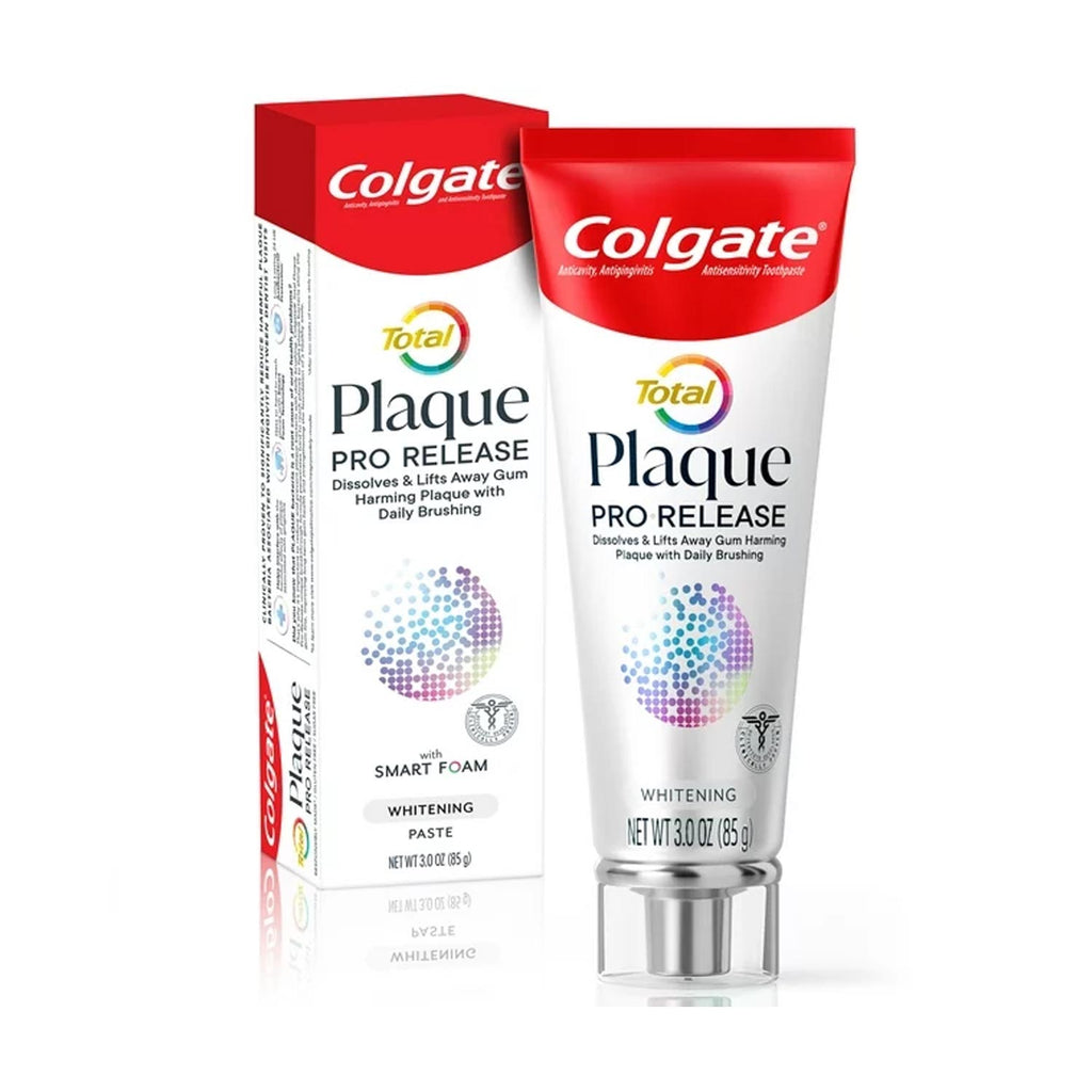 Colgate Total Plaque Pro Release Whitening Toothpaste, 3 Oz Tube