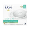 Dove Beauty Bar Sensitive Skin More Moisturizing Than Bar Soap, 3.75 oz, 12 Bars