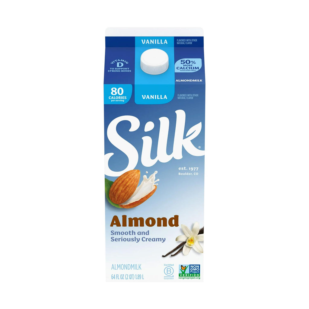 Silk Dairy Free, Gluten Free, Vanilla Almond Milk, 64 fl oz Half Gallon