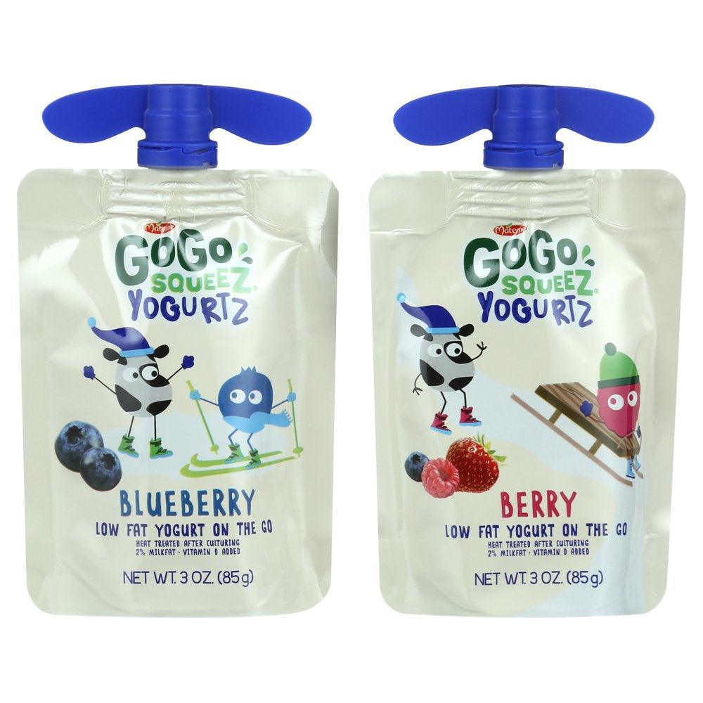 (10 Pack) Gogo Squeez Yogurtz Blueberry and Berry Pouch, 3 Oz, 10 Pack