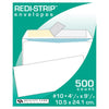 #10 Redi-Strip Security Envelope, 24 Lb, White, 500 Ct