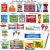 100 Count Snack Box - Gift Basket with Variety Assortment of Crackers, Cookies, Candy