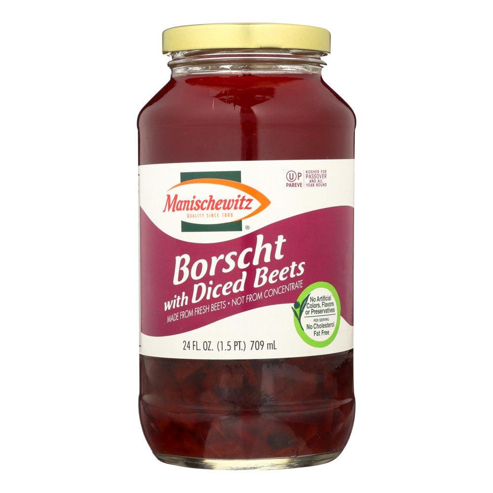 (12 Cans) Manischewitz Kosher Borscht with Diced Beets, 24 Fl Oz