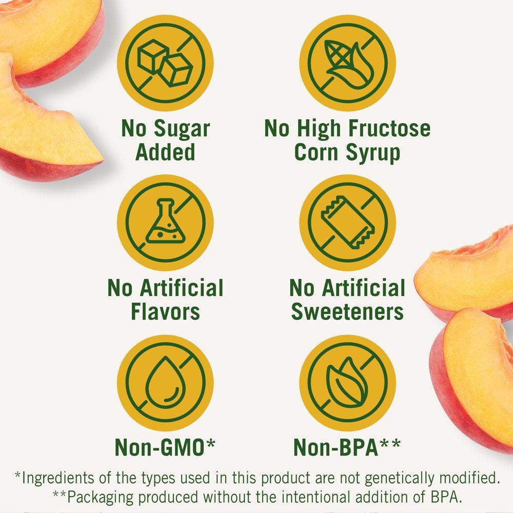 (12 Cups) Del Monte Diced Peach Fruit Cups, No Sugar Added, 3.75 Oz