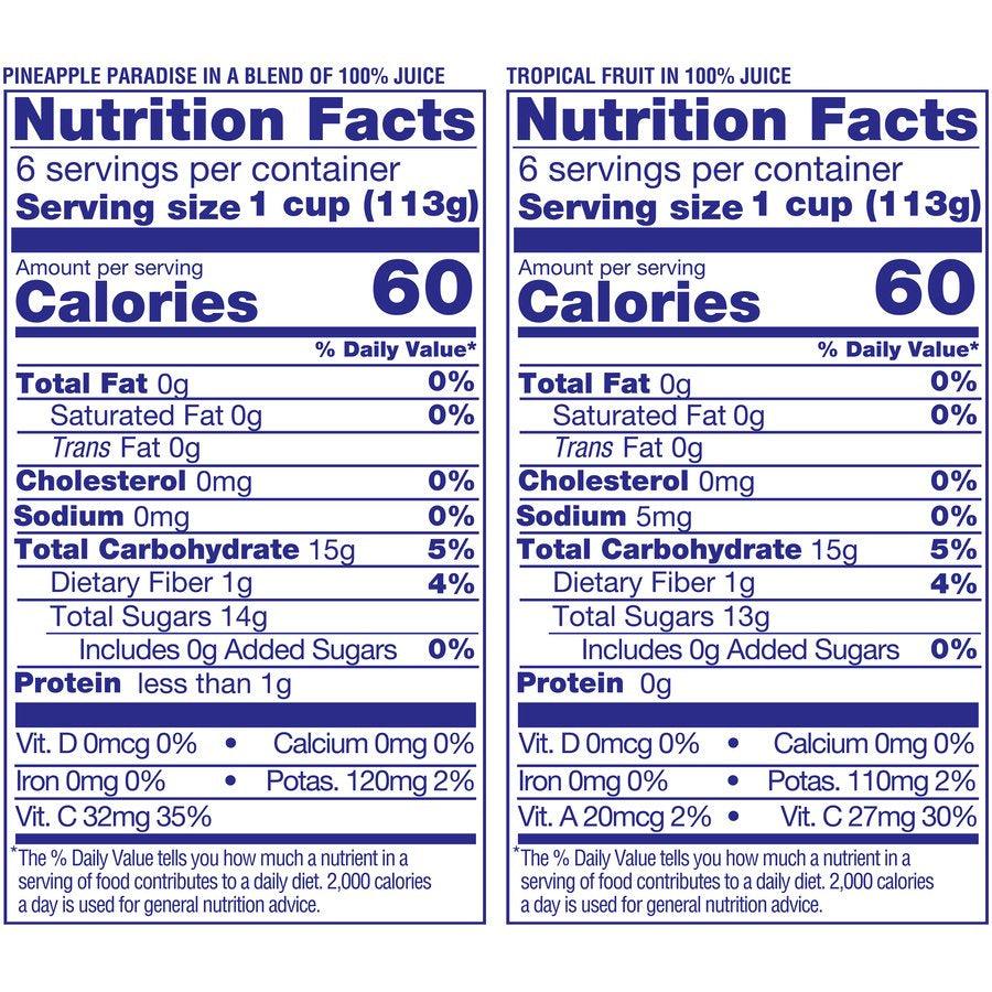 (12 Cups) Dole Fruit Bowls in 100% Fruit Juice Variety Pack, 4 Oz