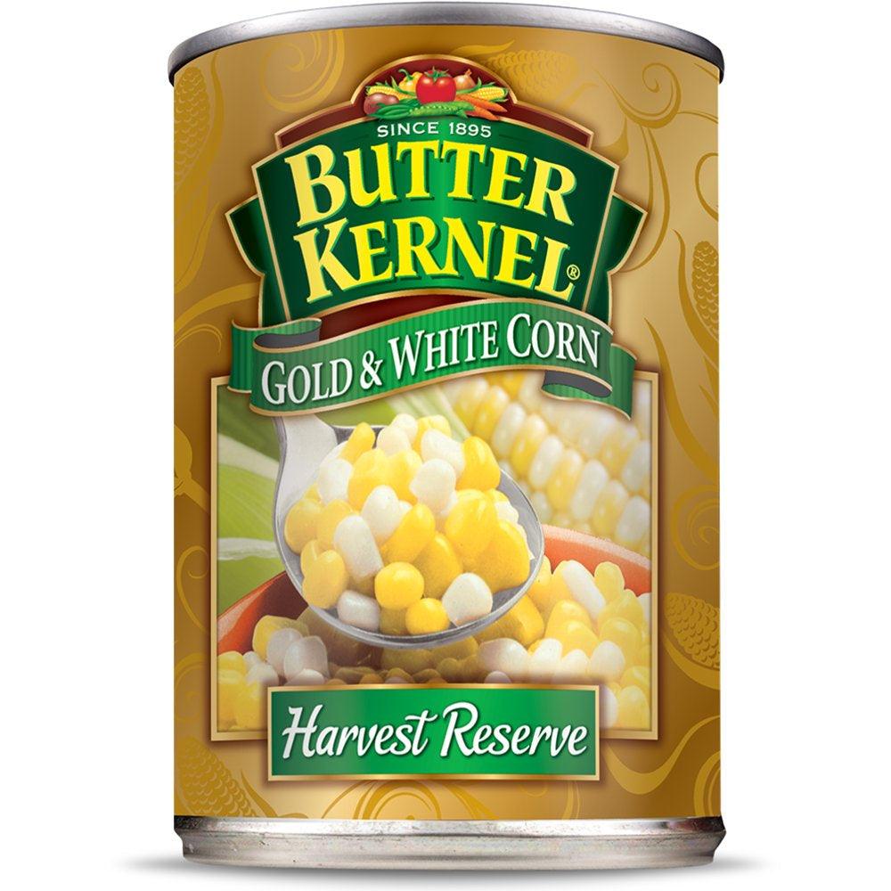 (12 Pack) Butter Kernel - Canned Corn, Gold and White Corn, 15 Ounce Can, New