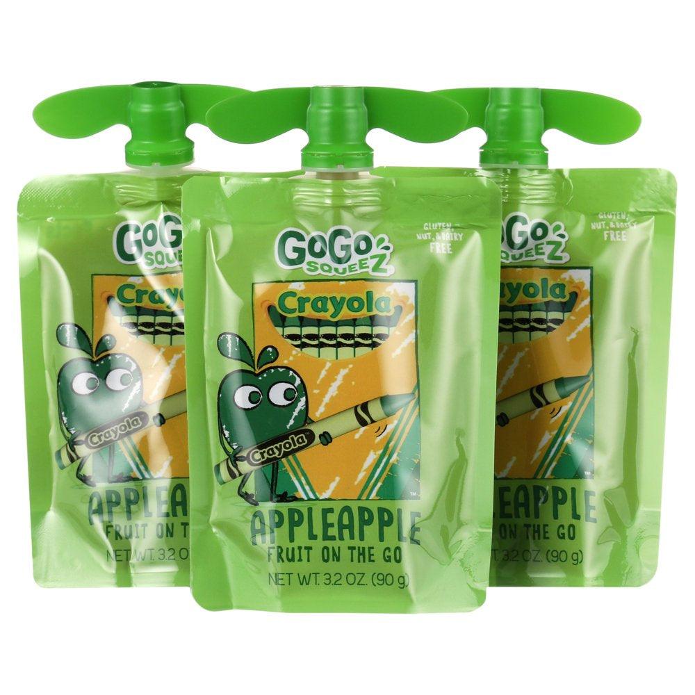 (12 Pack) Gogo Squeez Applesauce Apple Apple Snack Pouch, 3.2 Oz