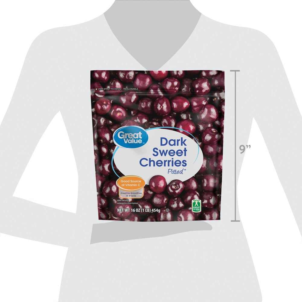 Great Value Pitted Dark Sweet Cherries, 16 Oz (Frozen)