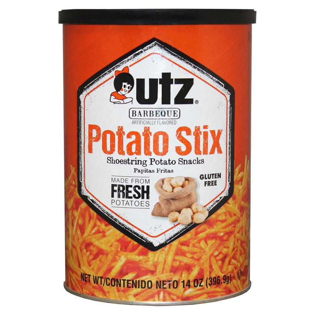 14 Oz Utz Barbeque Potato Stix Canister