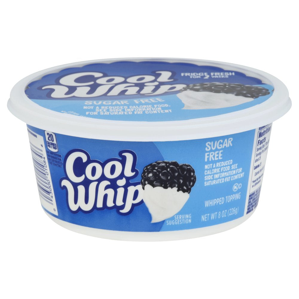 Cool Whip Zero Sugar Whipped Cream Topping, 8 Oz Tub