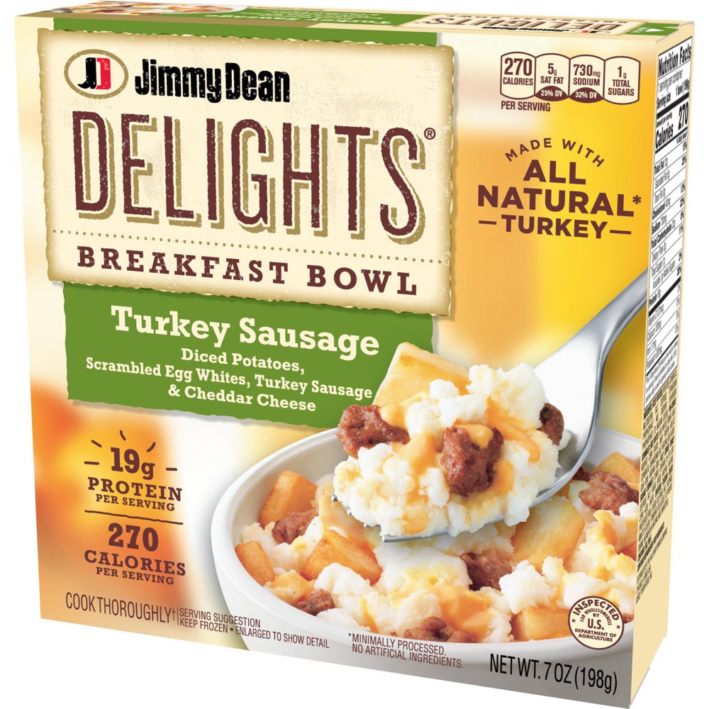 Jimmy Dean Delights Turkey Sausage Breakfast Bowl, 7 Oz (Frozen)