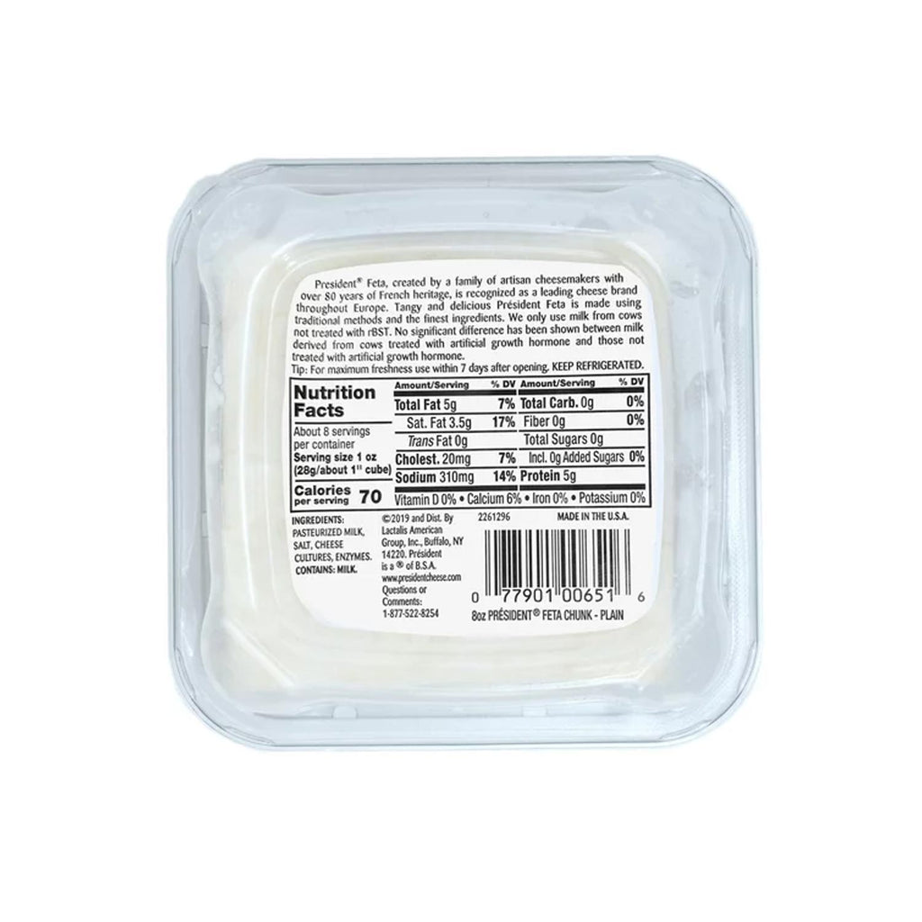 President All-Natural Feta Cheese Block, 8 oz