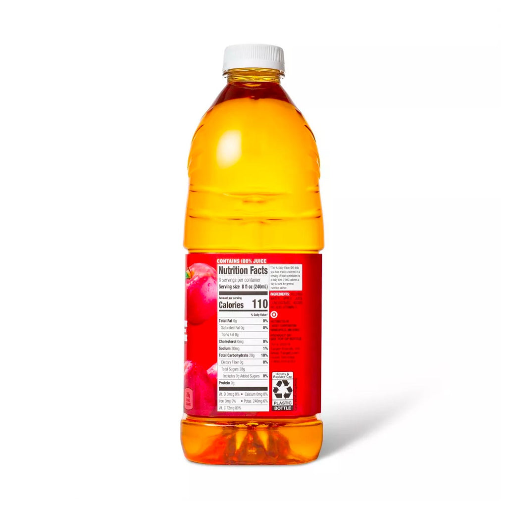 100 Percent Apple Juice - 64 fl oz Bottle