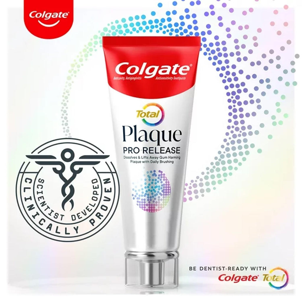 Colgate Total Plaque Pro Release Whitening Toothpaste, 3 Oz Tube