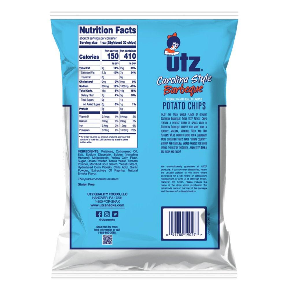 2.75 Oz Utz Carolina Style Barbeque Potato Chips