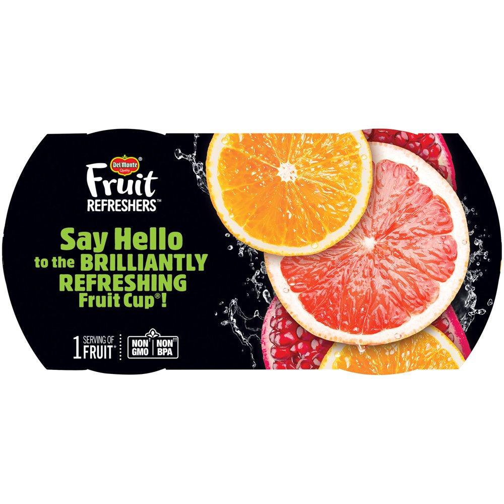 (2 Cups) Del Monte Fruit Refreshers Grapefruit & Oranges, 7 Oz