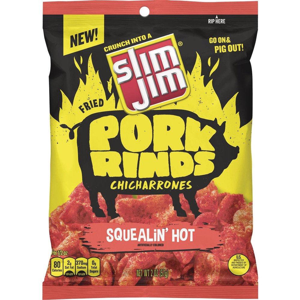 2 Oz. Squealin' Hot Pork Rinds 122794 Pack of 12 122794 978539