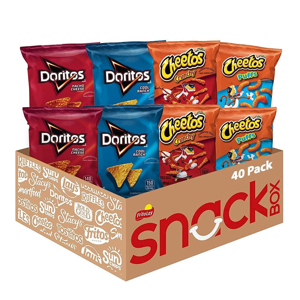 (2 Pack) Doritos & Cheetos Mix Snacks Variety Pack, 40 Count