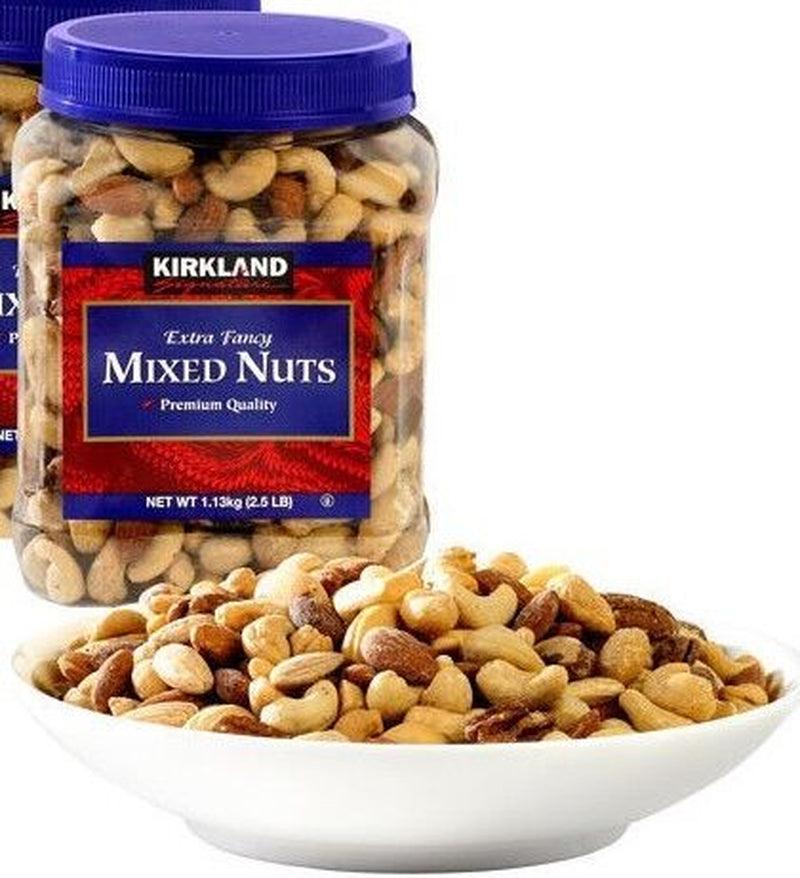 2 Packs Kirkland Extra Fancy Mixed Nuts 40 Oz 2.5 Lb Each Pack, Total 5 Lbs