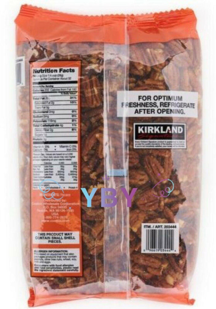 2 Packs Kirkland Signature Pecan Halves 32 Oz Each Pack, Total 4 Lbs