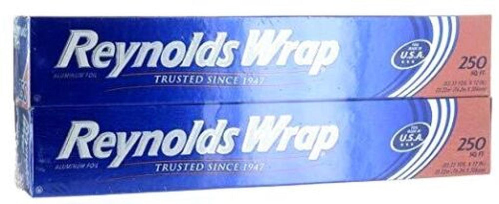 2 Packs Reynolds Wrap Aluminum Foil Roll 12" X 250 Ft Each Pack