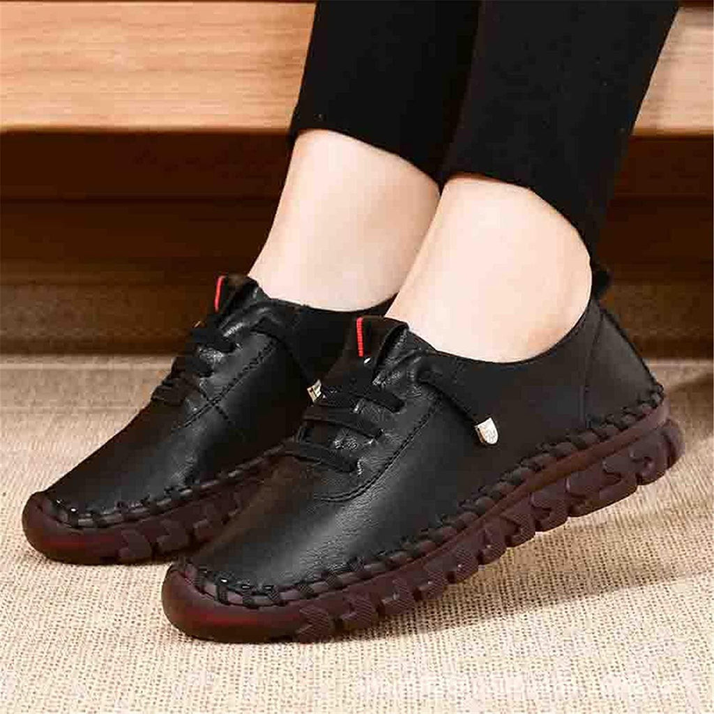 2022 New Spring Ladies Casual Shoes,Women'S Comfortable Leather Loafers Casual round Toe,Soft Walking Shoes Women Slip On,Casual Shoes Women'S Spring and Summer New Flat