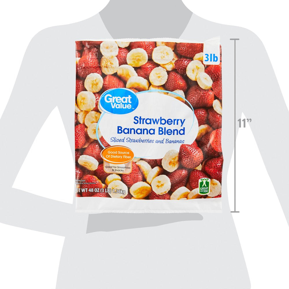 Great Value Strawberry Banana Blend, 48 Oz (Frozen)