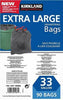 2X Kirkland Signature Flex-Tech Drawstring Trash Bags 33 Gallon 90Ct,Total 180Ct