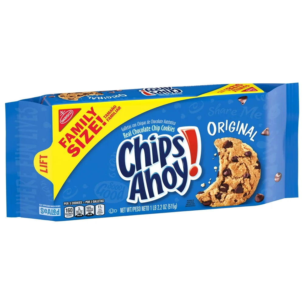 CHIPS AHOY! Original Chocolate Chip Cookies, Family Size, 18.2 Oz