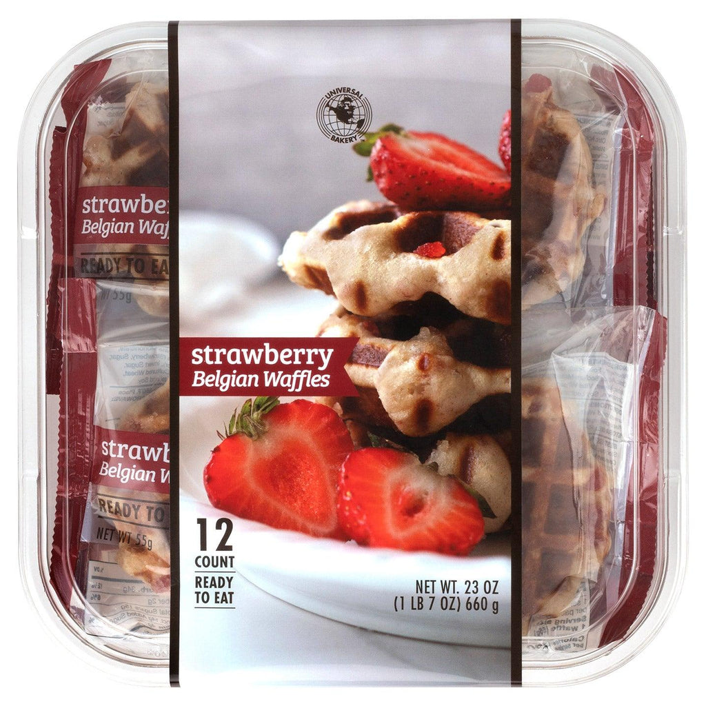 , Belgian Waffles, Strawberry, 1.9 Oz, 12-Count