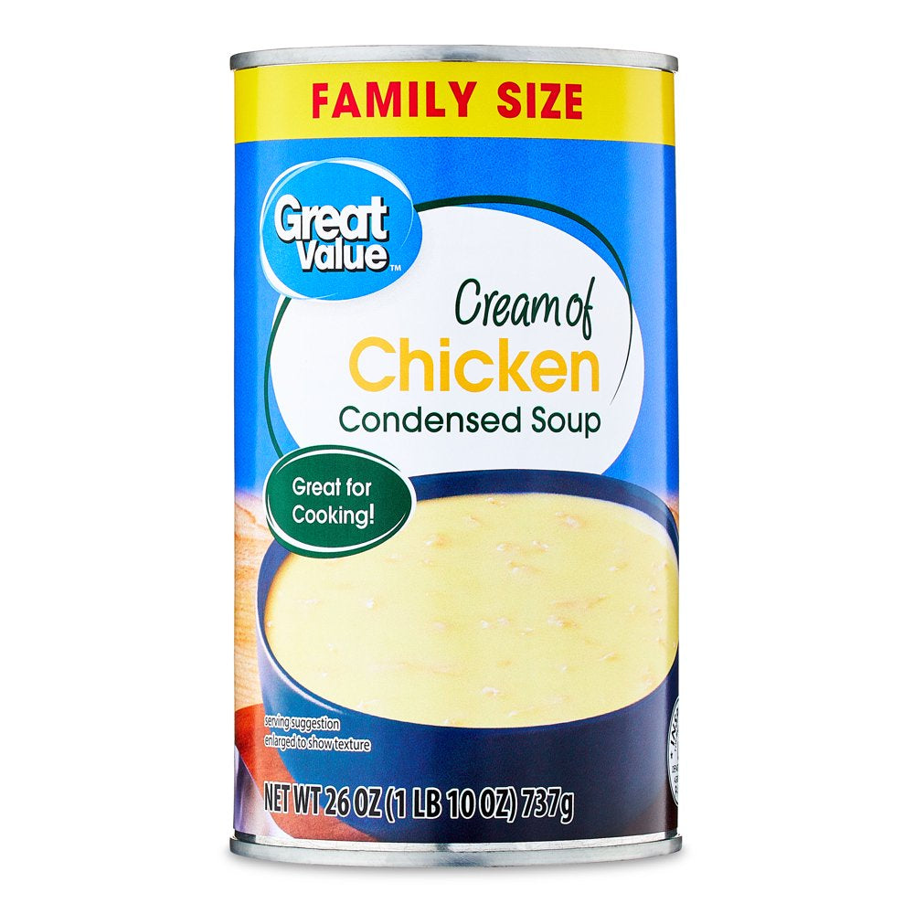 Great Value Cream of Chicken Condensed Soup, Family Size, 26 Oz