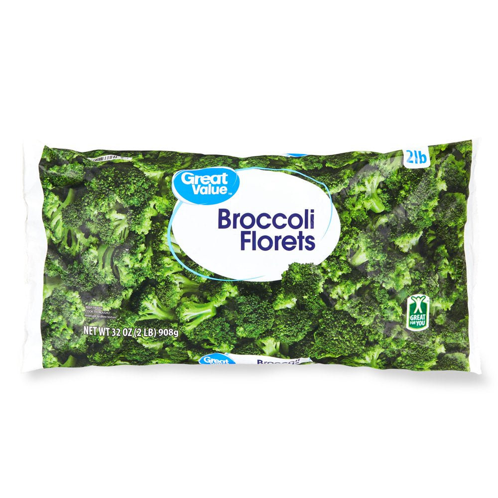 Great Value Broccoli Florets, 32 Oz Bag (Frozen)