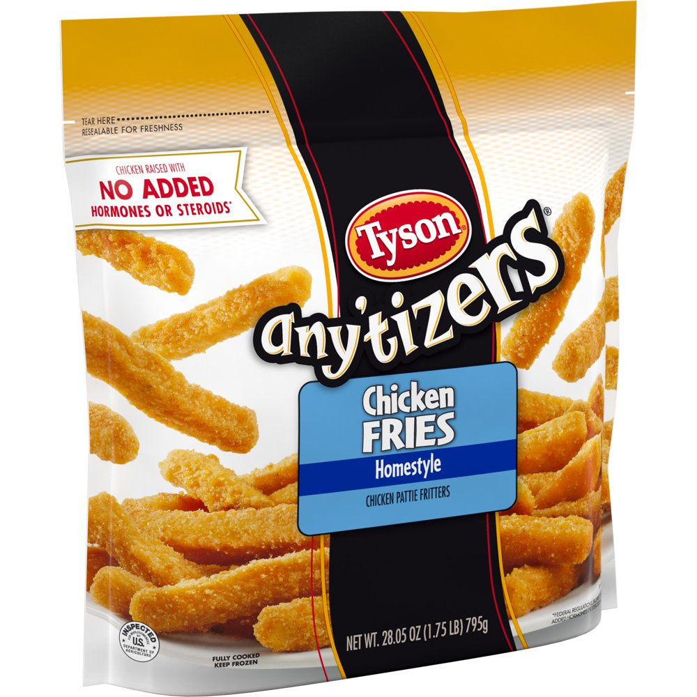 Tyson Any'Tizers Homestyle Chicken Fries, 1.75 Lb Bag (Frozen)