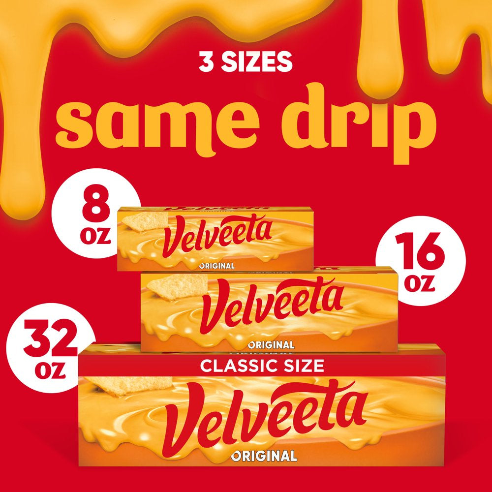 Velveeta Original Melting Cheese Dip & Sauce (Classic Size), 32 Oz Block