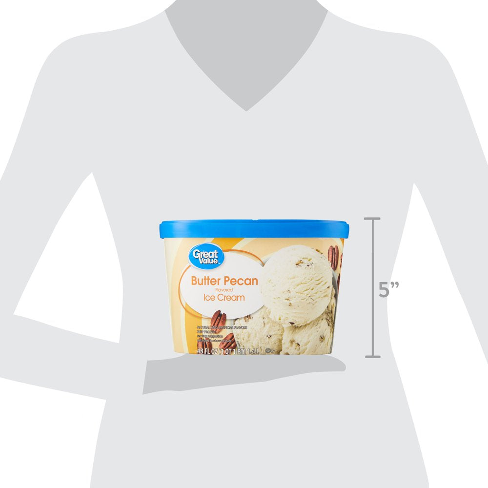 Great Value Butter Pecan Ice Cream, 48 Fl Oz