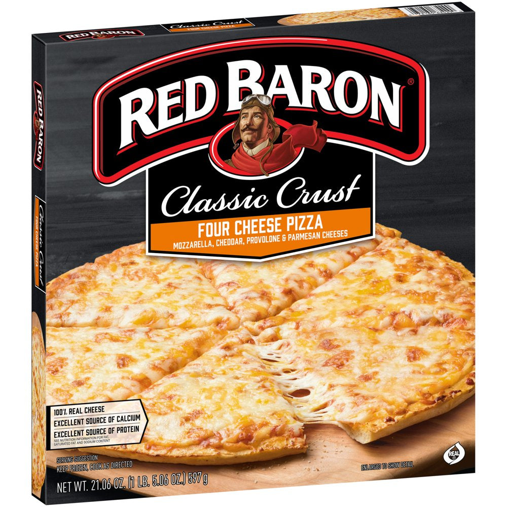 Red Baron Frozen Pizza Classic Crust 4-Cheese, 21.06 Oz