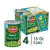 (4 Cans) Del Monte Sweet Peas Canned Vegetables, 15 Oz