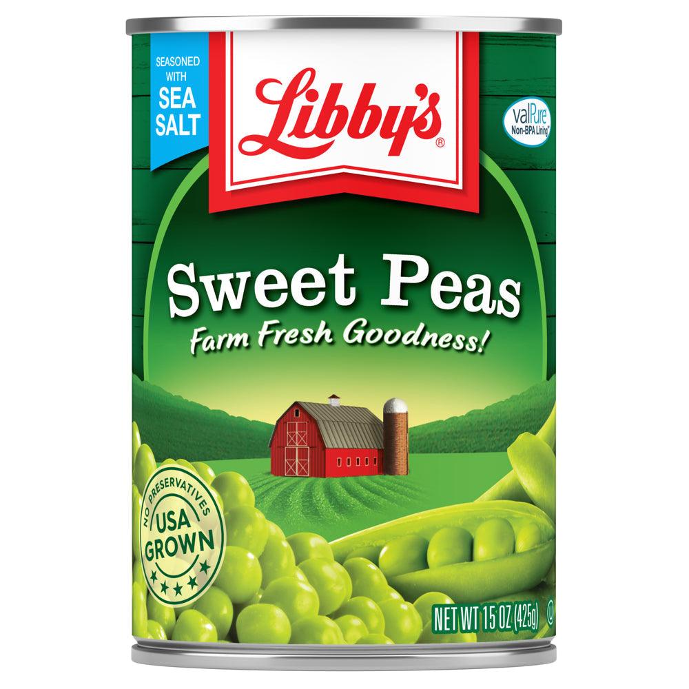 (4 Cans) Libby'S Canned Sweet Peas, 15 Oz