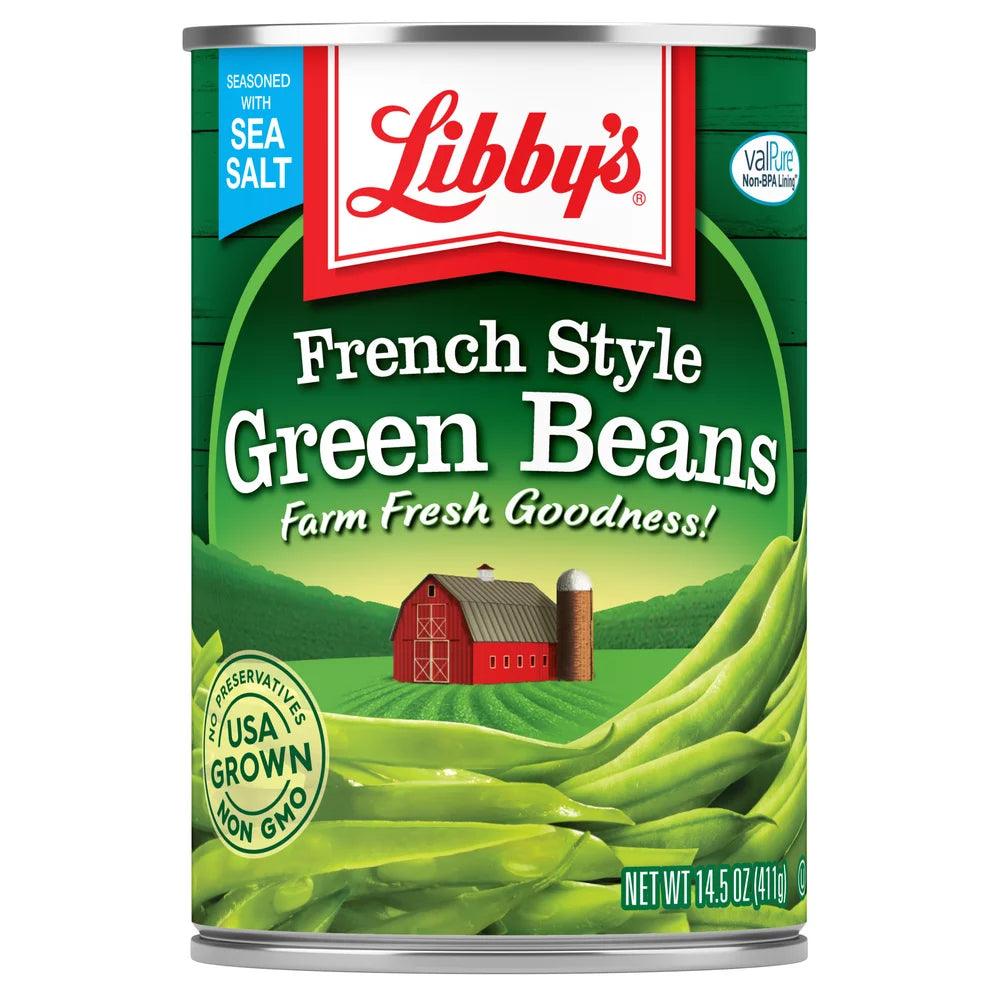 (4 Cans) Libby'S French Style Green Beans, Canned Vegetables, 14.5 Oz