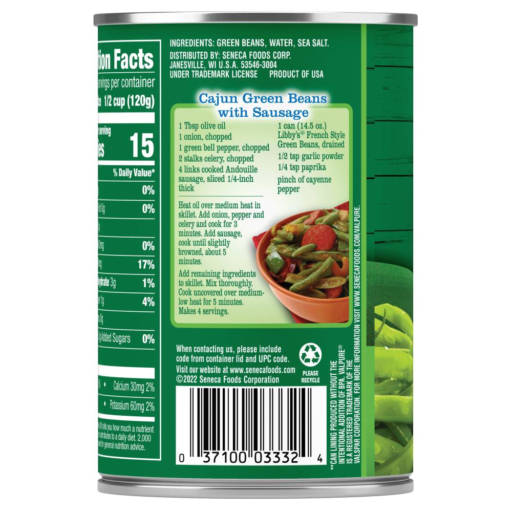 (4 Cans) Libby'S French Style Green Beans, Canned Vegetables, 14.5 Oz